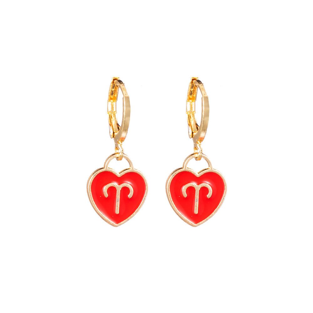 Aries Heart Earrings