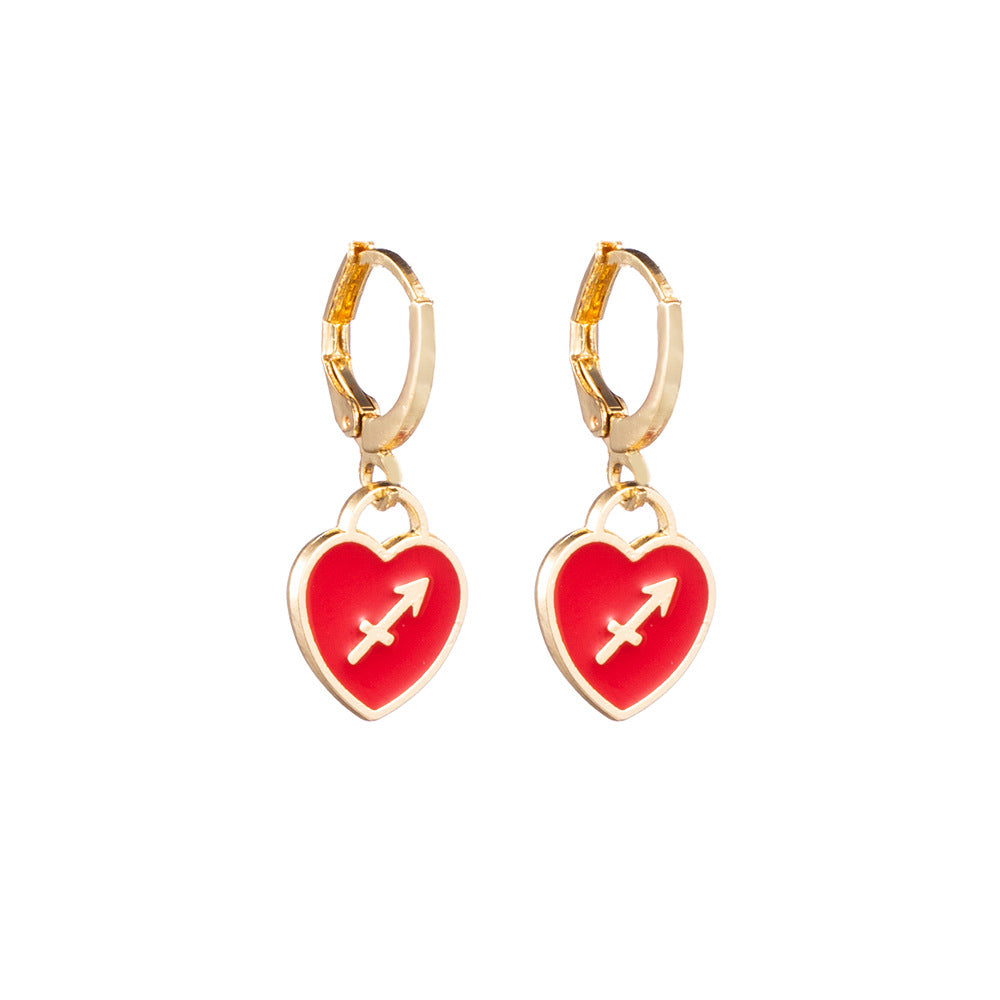 Sagittarius Heart Earrings