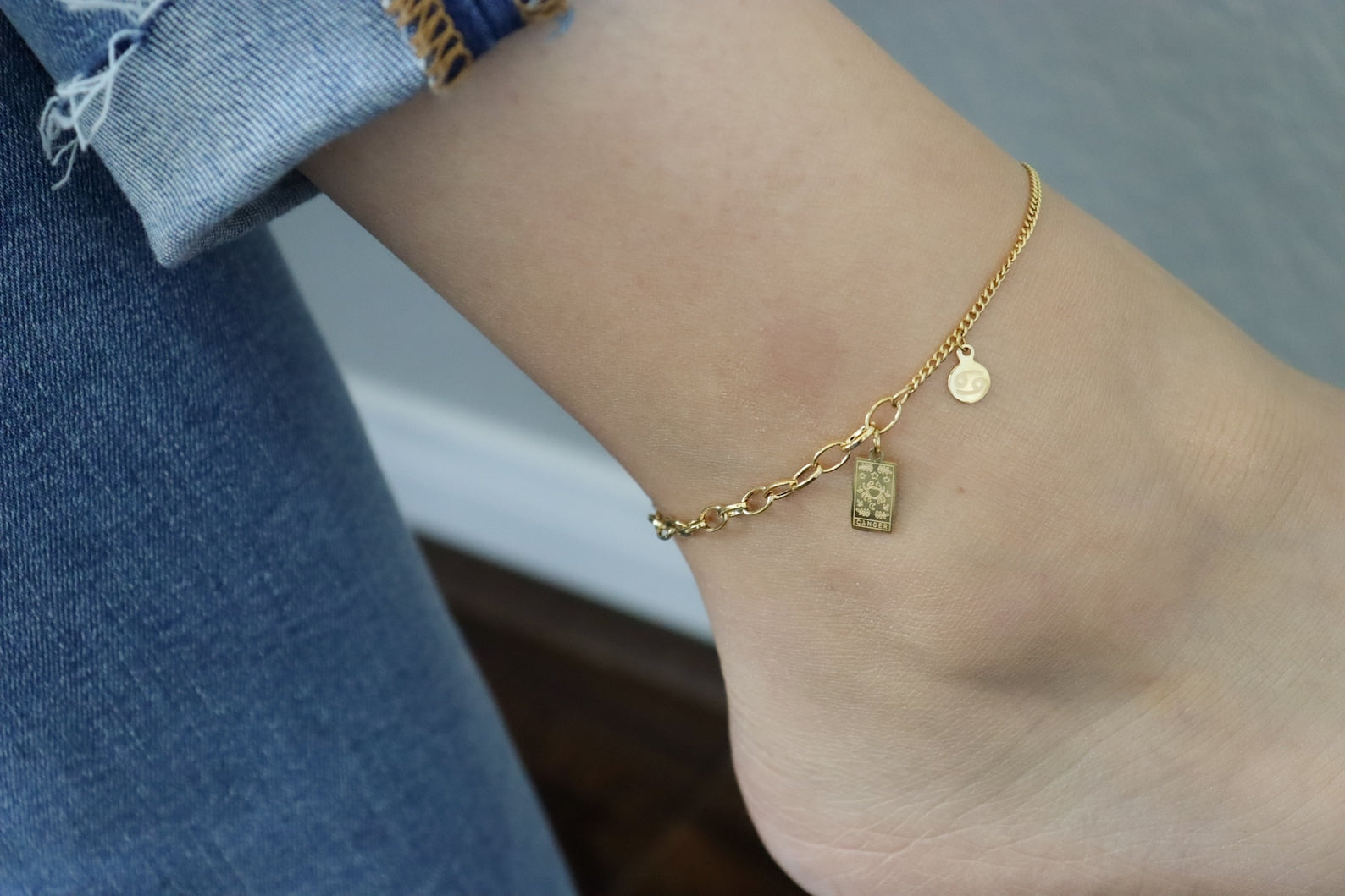 Zodiac sign double sided bracelets