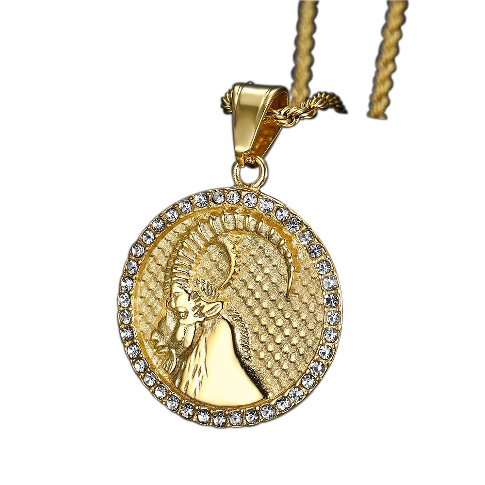 Men's Capricorn Gold/Crystal (The Goat) necklace