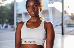 Virgo White Sports bra