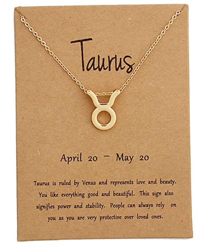 Taurus Crystals Necklace Sterling Silver, Zodiac Sign Astrology Jewelry  Gifts - Etsy
