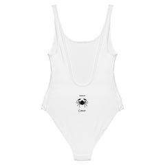 Cancer White One-Piece Swimsuit