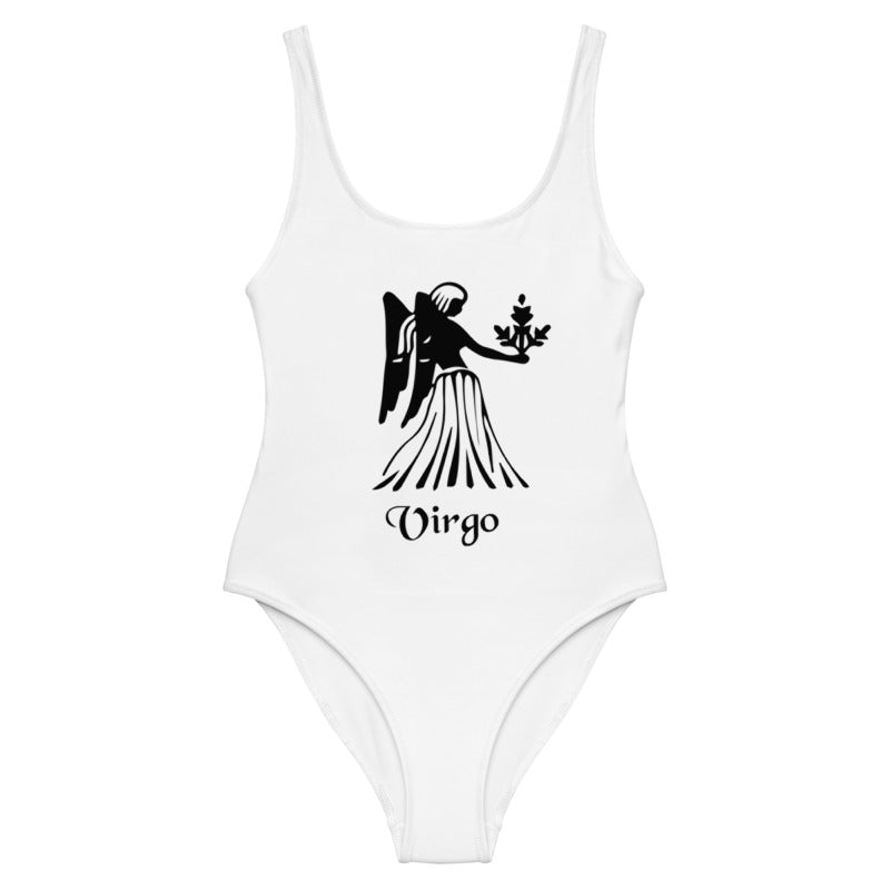 Virgo White One-Piece Swimsuit