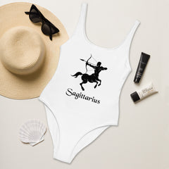 Sagittarius White One-Piece Swimsuit