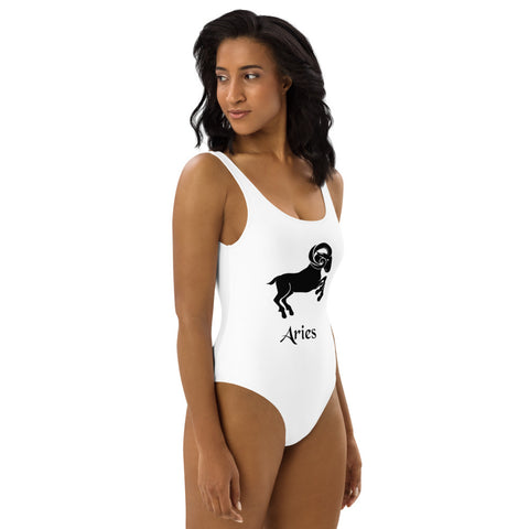 Aries White One-Piece Swimsuit