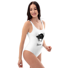 Taurus White One-Piece Swimsuit
