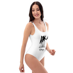 Virgo White One-Piece Swimsuit