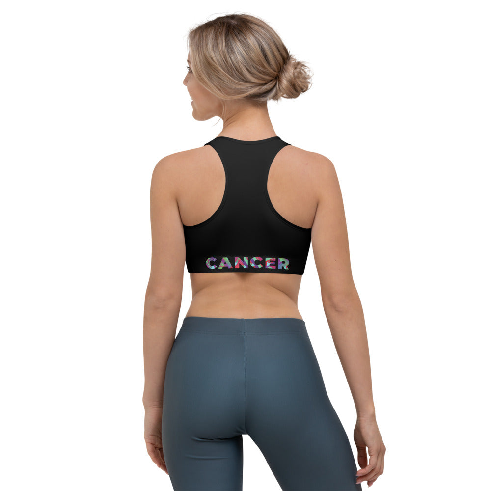 Cancer Black Sports bra