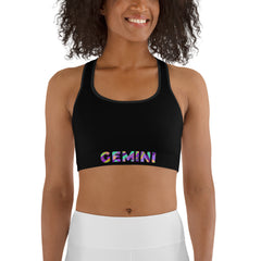 Gemini Black Sports bra