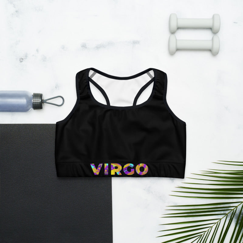 Virgo Black Sports bra