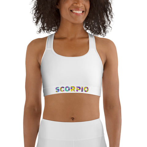 Scorpio White Sports bra