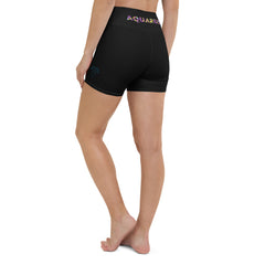 Aquarius Black Yoga Shorts