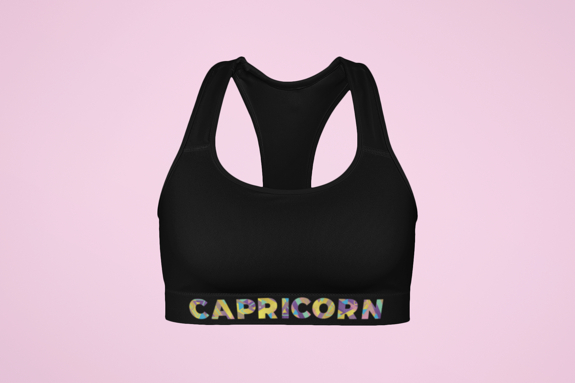 Capricorn Black Sports bra