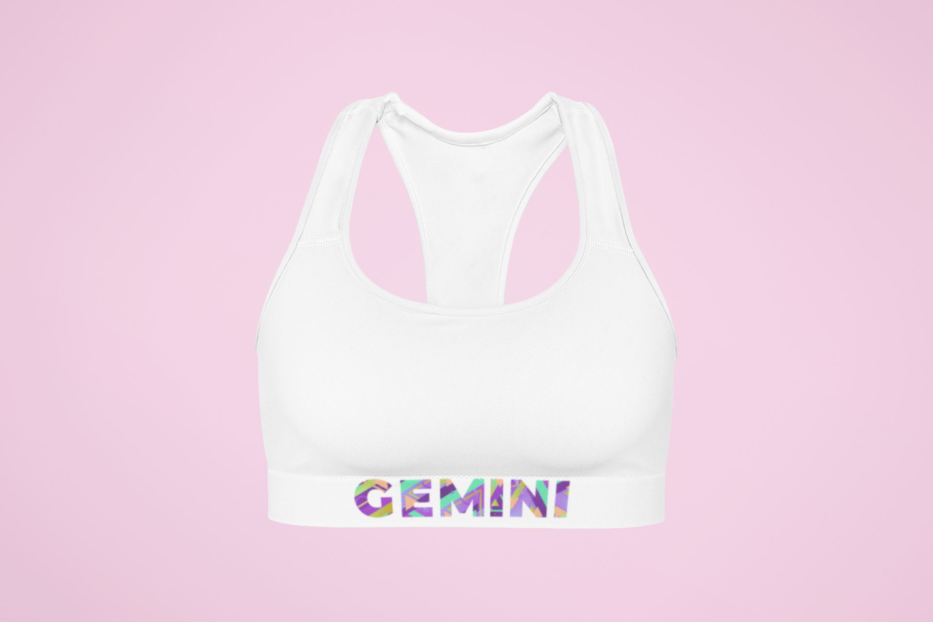 Gemini White Sports bra