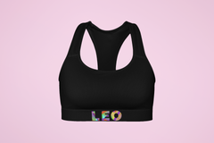 Leo Black Sports bra