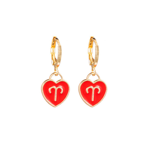 Aries Heart Earrings