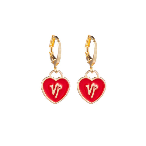 Capricorn Zodiac Heart Earrings