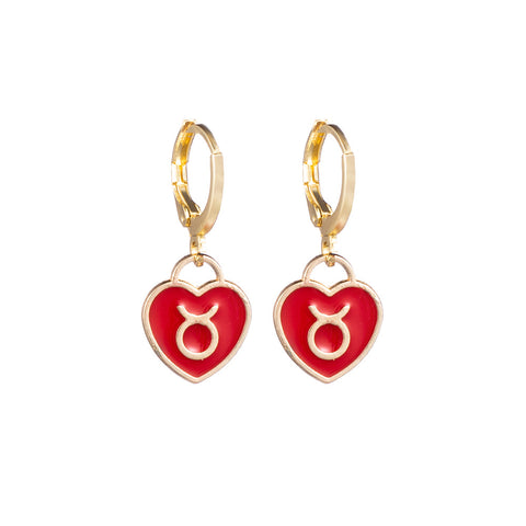 Taurus Heart Earrings