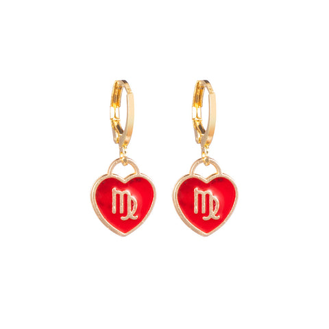 Virgo Heart Earrings